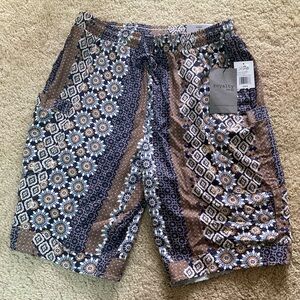 Royalty For Me Blue and Brown High Waist Shorts